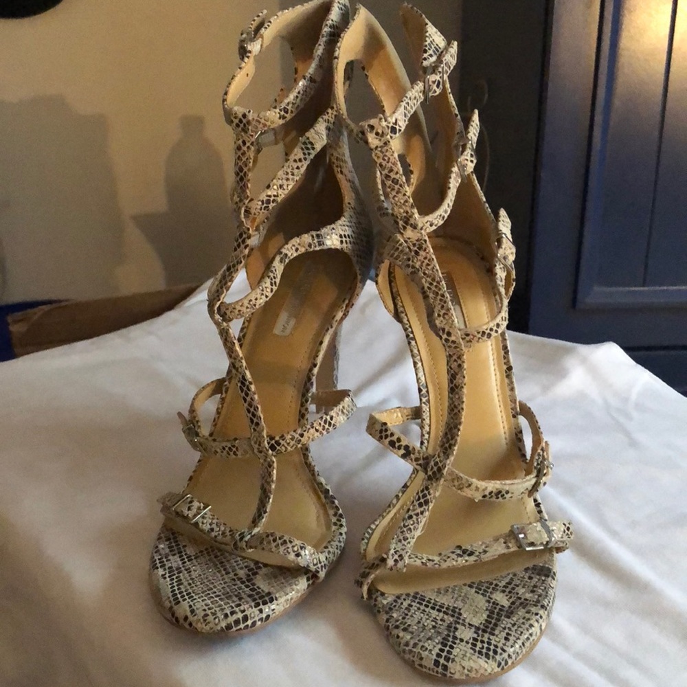 BCBG high heel strapped sandals